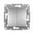 Front view of Schneider Asfora aluminum double light switch