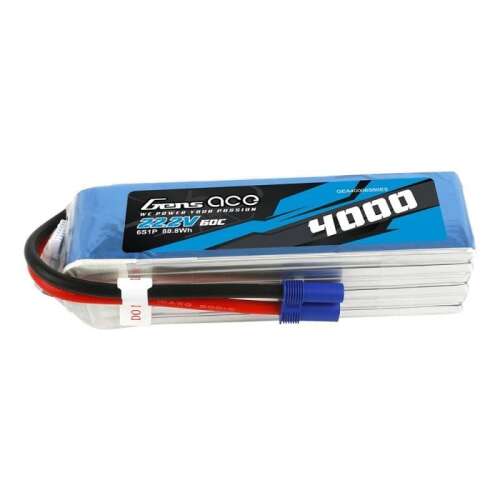 Gens Ace 4000mAh 22.2V 60C 6S1P LiPo akkumulátor EC5 csatlakozóval
