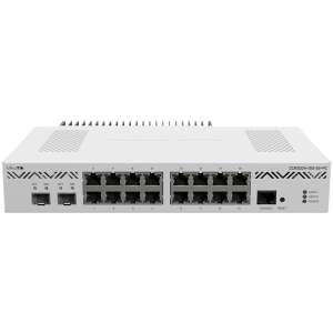 Mikrotik CCR2004-16G-2S+PC Cloud Core Router преден изглед, 16 Gigabit Ethernet порта, 2 SFP+ порта - MikroTik