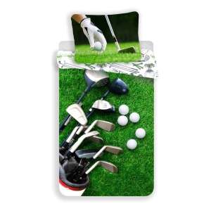Golf témájú ágyneműhuzat golfütők és labdák mintával, 140x200cm - Jerry Fabrics