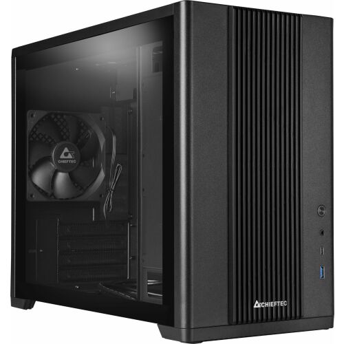 Chieftec Uni BX-10B-OP Fekete Mini ITX Számítógépház Edzett Üveg Oldallappal - Chieftec