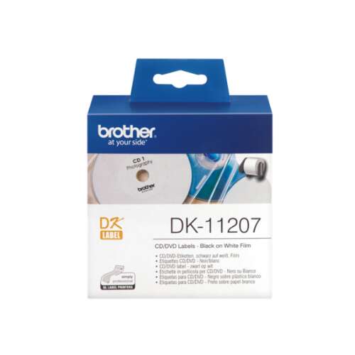 Brother DK-11207 etichetă adezivă pretăiată 100 buc/rolă 58mm x 58mm alb 75103607