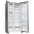 Gorenje NRR9185EAXL side by side refrigerator with door open, showing shelves and drawers