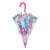 Perletti CoolKids Unicorn Clear Umbrella with Reflective Stripes, 60cm, Pink, Side View