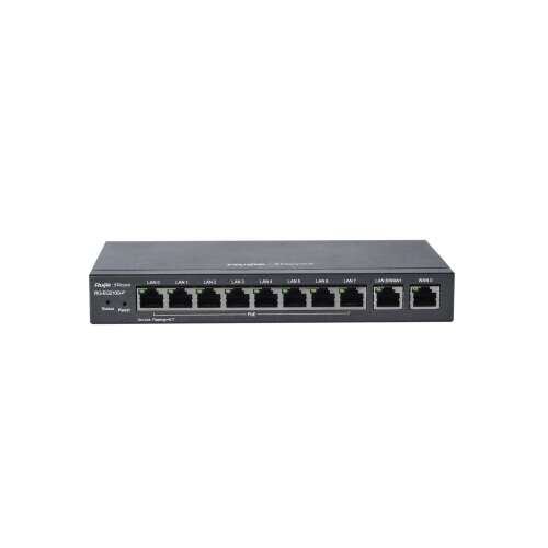 Reyee RG-EG210G-P 10-Port Gigabit Cloud Managed Router Angled View