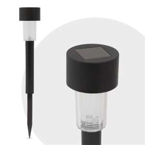 Garden of Eden schwarze Solar Gartenleuchte mit Erdspieß - Solarlaterne