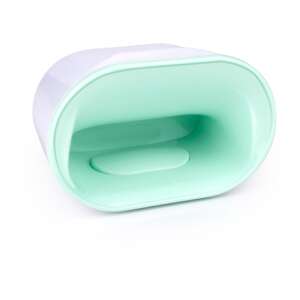 Alpina nail dryer lamp, white and green, front view - Nail dryer lamp