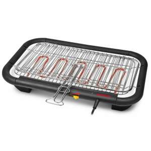Grill electric de masă G3 Ferrari G10027, negru și argintiu, cu tavă din porțelan și control al temperaturii - Grătare de masă și Aparat pentru preparat vafe