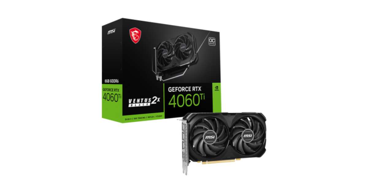 Msi RTX 4060 TI VENTUS 2X BLACK 8G OC | Pepita.com