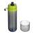 Sticlă cu filtru Brita Fill&Go Active 600ml, neagră cu capac și mâner verde lime, cu componentă de filtru separată
