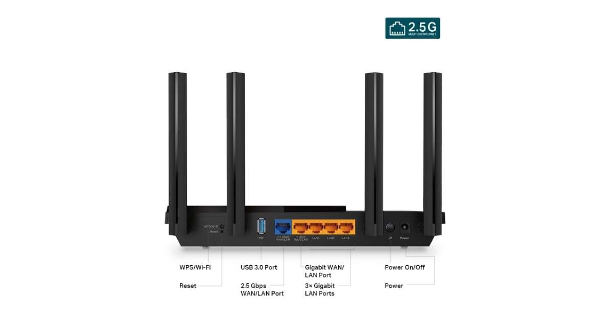 TP-Link Archer AX55 Pro AX3000 Multi-Gigabit Wi-Fi 6 Router with