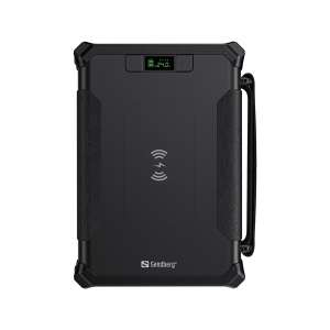 Sandberg Survivor Powerbank 8in1 96000mAh power bank, black, front view - External Battery & Power Bank