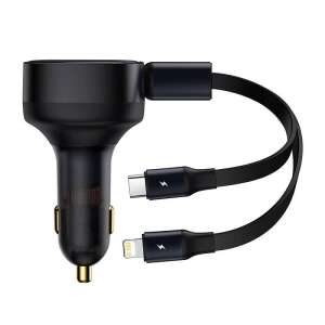 Încărcător auto Baseus Enjoyment cu cabluri USB-C și Lightning - Baseus Incarcatoare auto