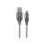 CableExpert Premium Baumwollgeflochtenes Type-C Ladekabel & Datenkabel, 1m, grau-weiß