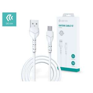 Devia Kintone V2 USB-A to Micro USB charging and data cable, 1 meter, white - USB Cable