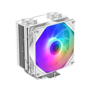 ID-Cooling SE-224-XTS ARGB WHITE CPU cooler, white, angled view - PC Fan