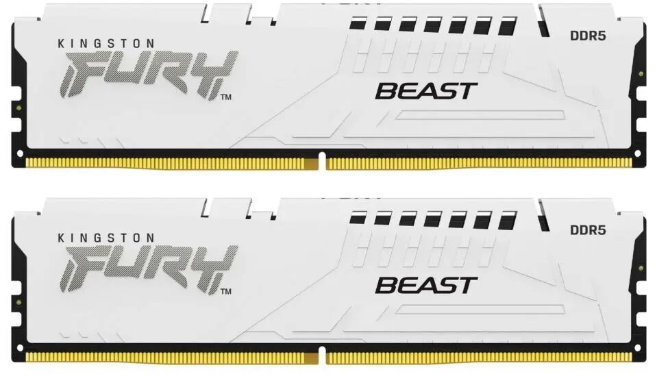 KINGSTON DDR5 64GB 6000MHz CL36 FURY BEAST WHITE EXPO KITx2