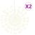 VidaXL LED Csillagfények - 2 darabos készlet, meleg fehér