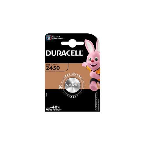 Duracell CR2450 Lithium-Batterie, Baby Secure Pack, bis zu 40% mehr Leistung