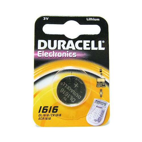 Duracell CR1616 lítium gombelem, 3V, elektronikai eszközökhöz - Elem