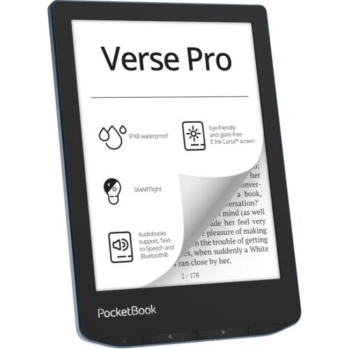 Čítačka elektronických kníh PocketBook Verse Pro s vodotesnými funkciami a funkciami SMARTlight
