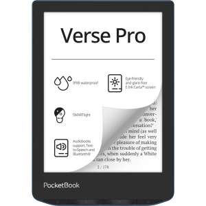POCKETBOOK e-reader - PB634 VERSE PRO Azure (6 "E Ink Carta, Cpu: 1GHz,512MB,16GB,1500mAh, wifi,mSD, IPX8) 75131872 eBook-Reader