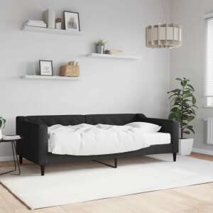 vidaXL black fabric sofa bed with mattress, 90 x 190 cm - VidaXL Sofa