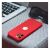 Forcell iPhone 15 Pro Red Silicone Case - Angled view on textured surface