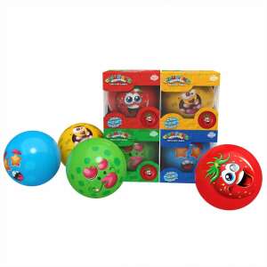 Ciki-Caki Monsters bouncy ball with monster face, orange, 4 pack - EPEE