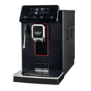 Gaggia Magenta Milk automatic coffee machine, black with red accents, front view - Coffee Grinder and Espresso & cappuccino machine