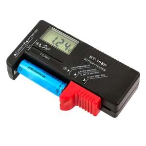 Tester digital pentru baterii, afisaj LCD, 11 x 6  x 2,5 cm, negru 75177775 Testere elementare