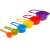 6 piece colorful plastic measuring spoons set, 7.5 ml to 250 ml, nesting design