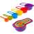 6 piece colorful plastic measuring spoons set, 7.5 ml to 250 ml, nesting design