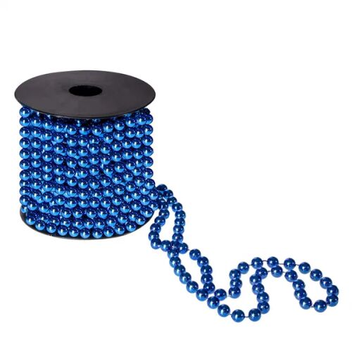 Dekor Gyöngysor blue pearl garland on spool, Christmas decoration