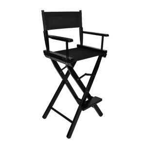 Scaun de machiaj pliabil Timeless Tools cu cadru din lemn, negru - Scaune de salon, Set de unghii, Dispozitiv de îngrijire facială și Polizor de unghii