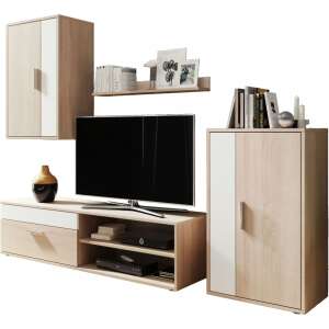 Berno 01 nappali szekrénysor Sonoma - Fehér