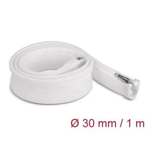 Delock fehér cipzár, 30 mm átmérő, 1 méter hosszú - Kábelharisnya