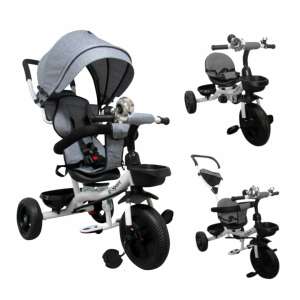 R-Sport 360° schwenkbares Dreirad mit Schiebebügel #grey