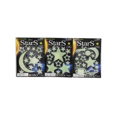Stickere de perete cu stele și lună care strălucesc în întuneric, 3 pachete