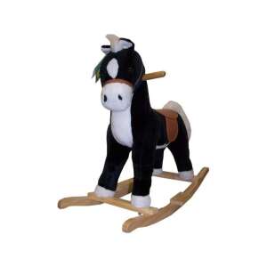 Черна играчка конче с дълга грива