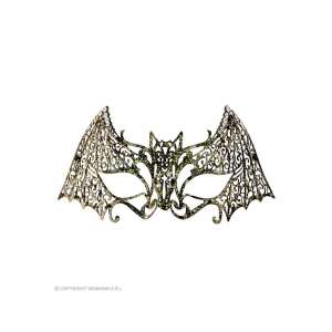 Arany csillogó denevér maszk, jelmez kiegészítő - Widmann