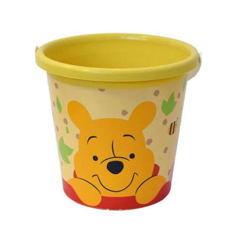 Micimackó homokozó vödör, sárga műanyag vödör Micimackó mintával - Mondo Toys
