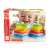 Hape Double Rainbow Stacker, farbenfrohes Holz-Stapelspiel mit Stern- und Blumenformen