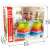 Hape Double Rainbow Stacker, farbenfrohes Holz-Stapelspiel mit Stern- und Blumenformen