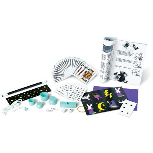 KidzLabs Magic Kit Inhalt, einschließlich Zauberstab, Karten, Würfel, Becher, Seil und anderes Zubehör