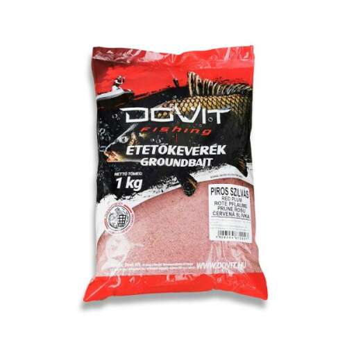 Dovit Horgász Etetőkeverék - Piros Szilvás 1kg, horgász csalétek pontyokhoz