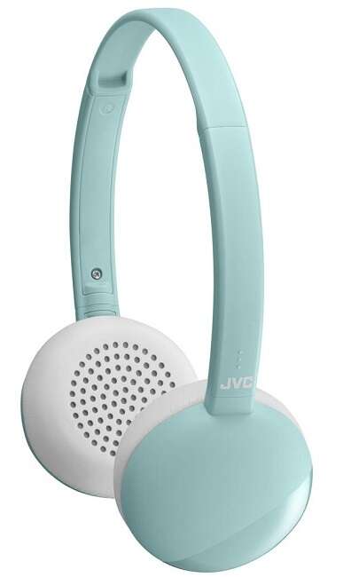 Skladacie slúchadlá Bluetooth JVC HA-S22W-Z v zelenomodrej farbe