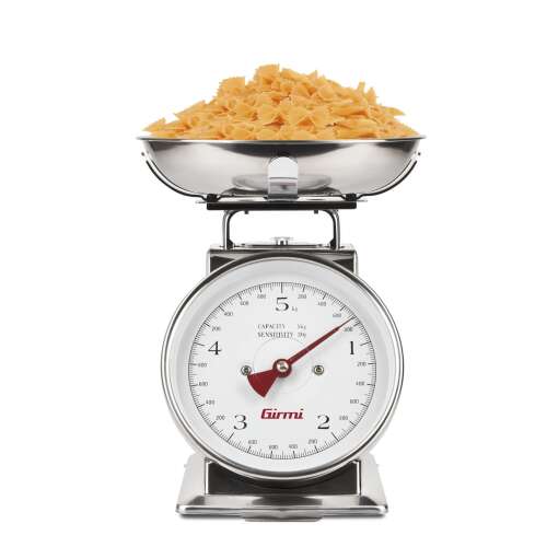 Girmi PS90 5kg 20g Ezüst konyhai mérleg, rozsdamentes acél, tészta méréséhez - Girmi