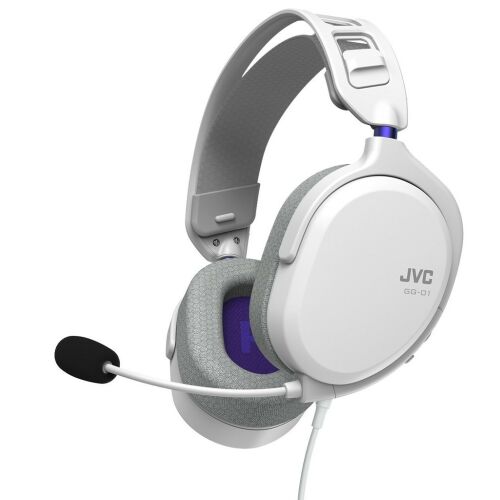 JVC GG-01HQ Gaming Headset, White, with Microphone