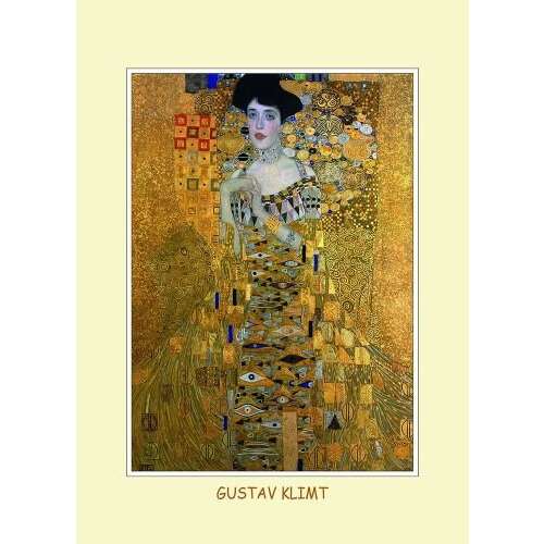 Gustav Klimt festménye, Adele Bloch-Bauer I, reprodukció, 15x21cm - Falikép